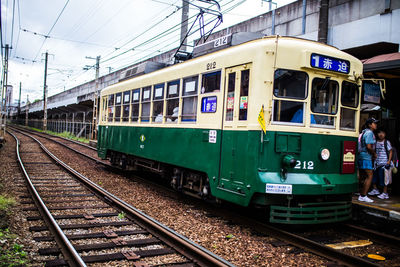 Train at railroad station