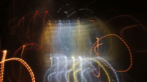 Light trails at night