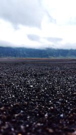 Surface level of land against sky