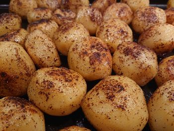 Full frame shot of fried potatoes