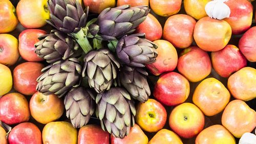 Full frame shot of fruits for sale at market stall