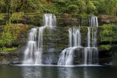 Scenic view of waterfall