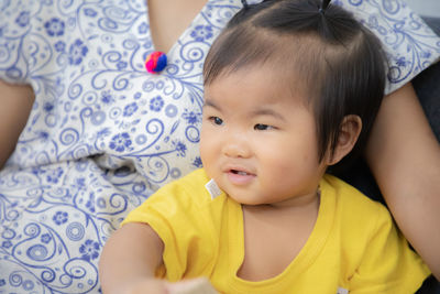 Close-up portrait of cute baby