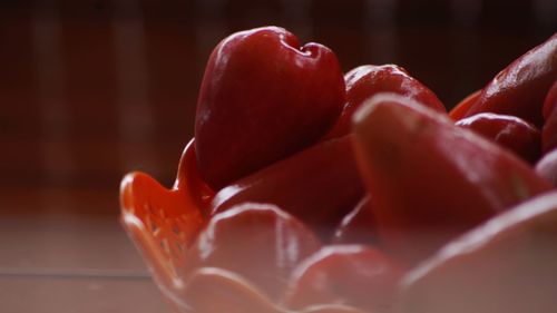 Close-up of guava on table