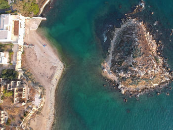 High angle view of beach