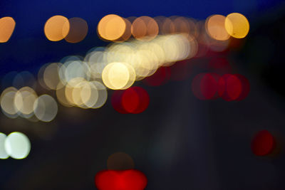 Defocused image of lights