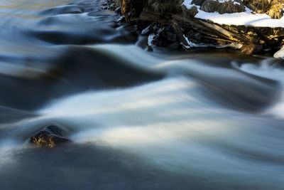 Long exposure of running water