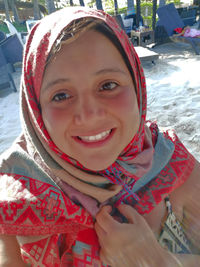 Portrait of smiling woman