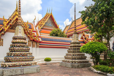 View of temple building against sky