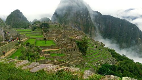 Scenic view of mountain against sky