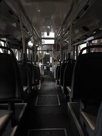 Empty seats in train