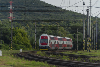 Train on railroad track