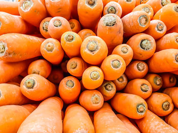 Full frame shot of oranges at market stall