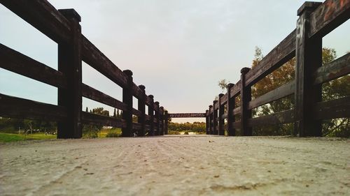 View of bridge in city against sky