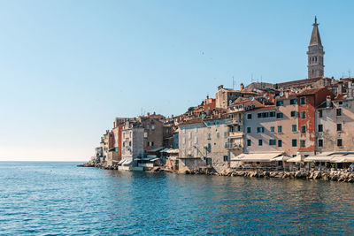 Townscape of a picturesque seaside town of rovinj, croatia.