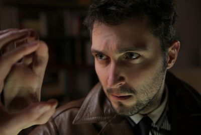 Close-up of young man