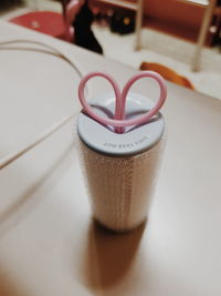 Close-up of coffee on table