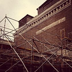 Low angle view of built structure against sky