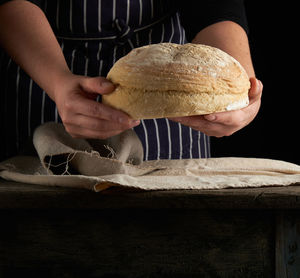 Close-up of person preparing food