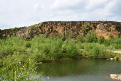 Scenic view of calm lake