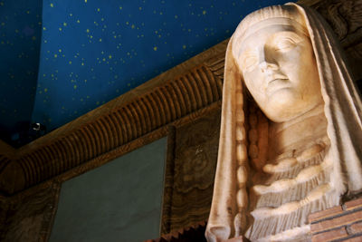 Low angle view of statue of buddha