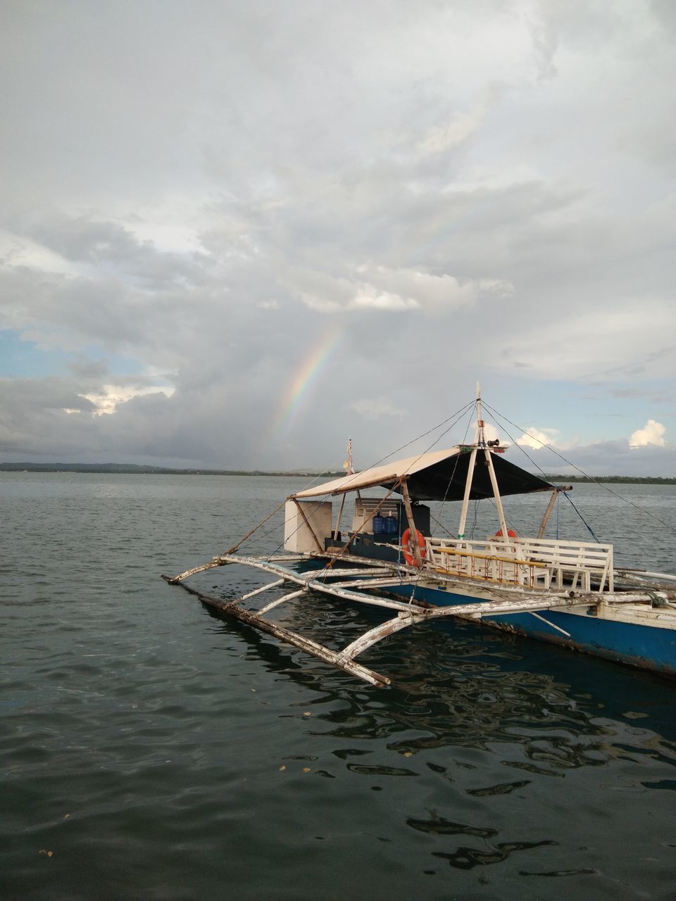 water, nautical vessel, cloud - sky, transportation, sea, sky, mode of transportation, waterfront, beauty in nature, nature, scenics - nature, day, tranquility, outdoors, horizon, tranquil scene, no people, travel, fishing boat