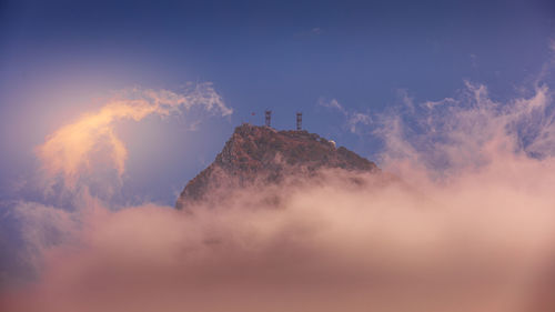 Low angle view of mountain against sky