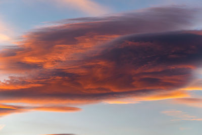 Cloud formations during a sunrise in marbella over mediterranean skies landscape