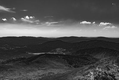 Scenic view of dramatic landscape against sky