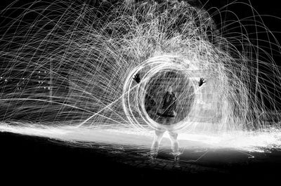 Light trails at night