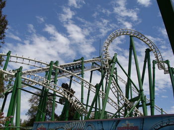 Low angle view of ferris wheel against sky