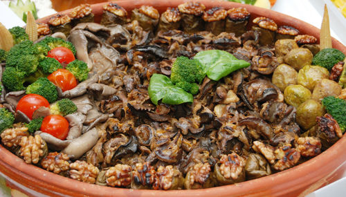 Close-up of vegetables in plate