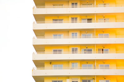 Low angle view of yellow building