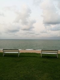 Scenic view of sea against sky