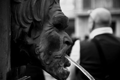 Close-up of statue fountain