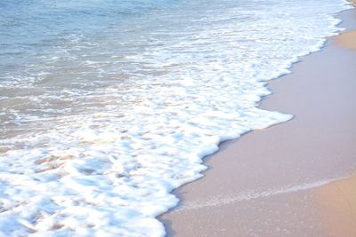 Close-up of ice on beach