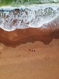 High angle view of shore