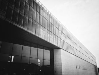 Low angle view of modern building against sky