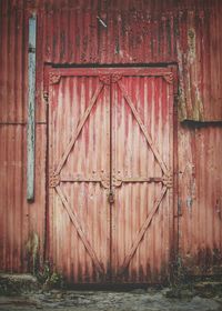 Close-up of closed door