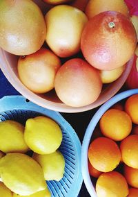 High angle view of fruits in container