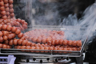 Close-up of meat for sale at market