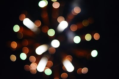 Defocused image of illuminated lights