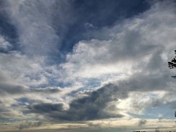 Low angle view of clouds in sky