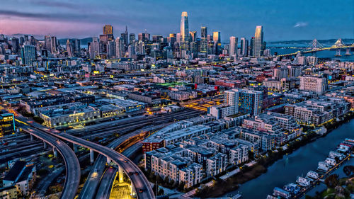 High angle view of cityscape,san diego california 