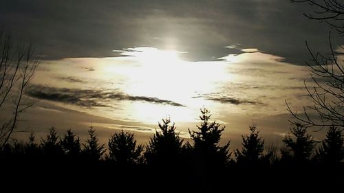 Scenic view of landscape against cloudy sky