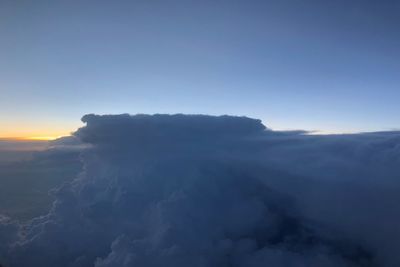 Scenic view of cloudscape against sky during sunset