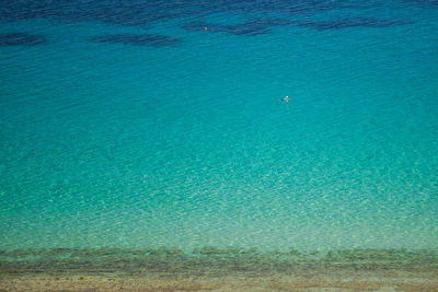 High angle view of beach