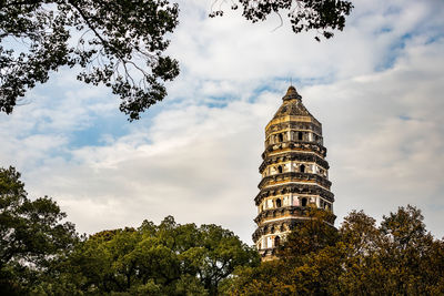 Leaning tower pagoda at tiger hill in china