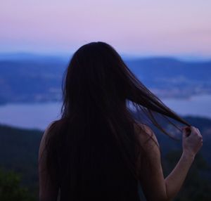 Woman looking at sea