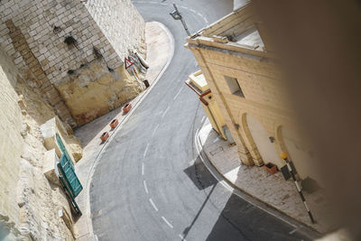 High angle view of construction site